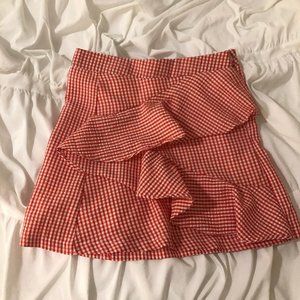 LF Red Gingham Skirt